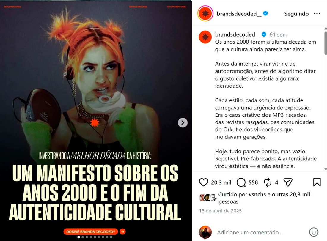 Carrossel viral — print de alcance
