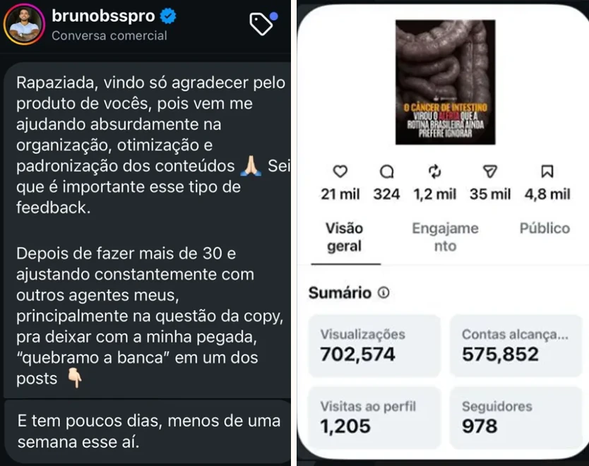 Aluno de nicho de saúde atingiu 702 mil views